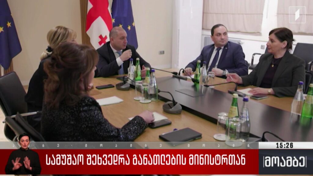 სამუშაო შეხვედრა განათლების მინისტრთან