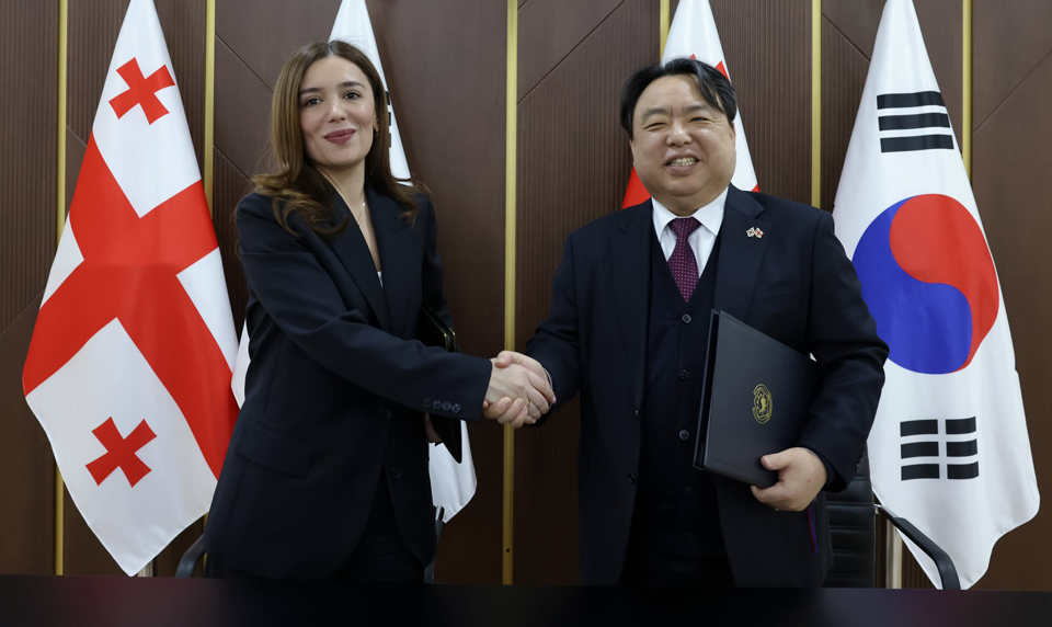 საქართველოსა და კორეის რესპუბლიკის მთავრობას შორის კლიმატის ცვლილების თაობაზე თანამშრომლობის შესახებ ჩარჩოხელშეკრულებას მოეწერა ხელი