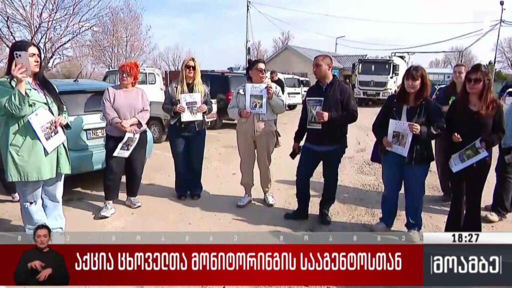 აქცია ცხოველთა მონიტორინგის სააგენტოსთან