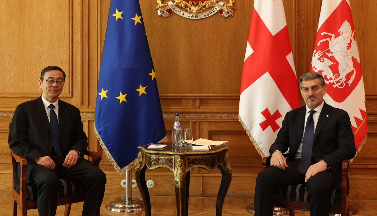 მიხეილ ყაველაშვილი საქართველოში ჩინეთის ელჩს, ჭოუ ციენს შეხვდა