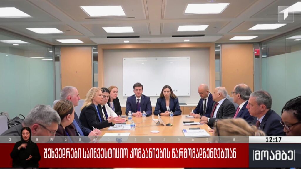 შეხვედრები საინვესტიციო კომპანიების წარმომადგენლებთან