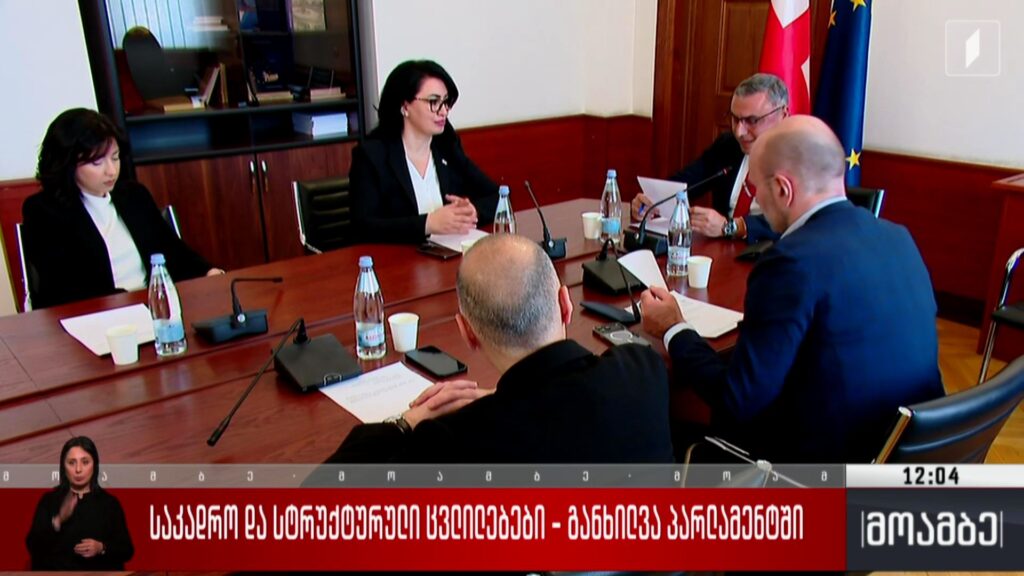 საკადრო და სტრუქტურული ცვლილებები – განხილვა პარლამენტში 