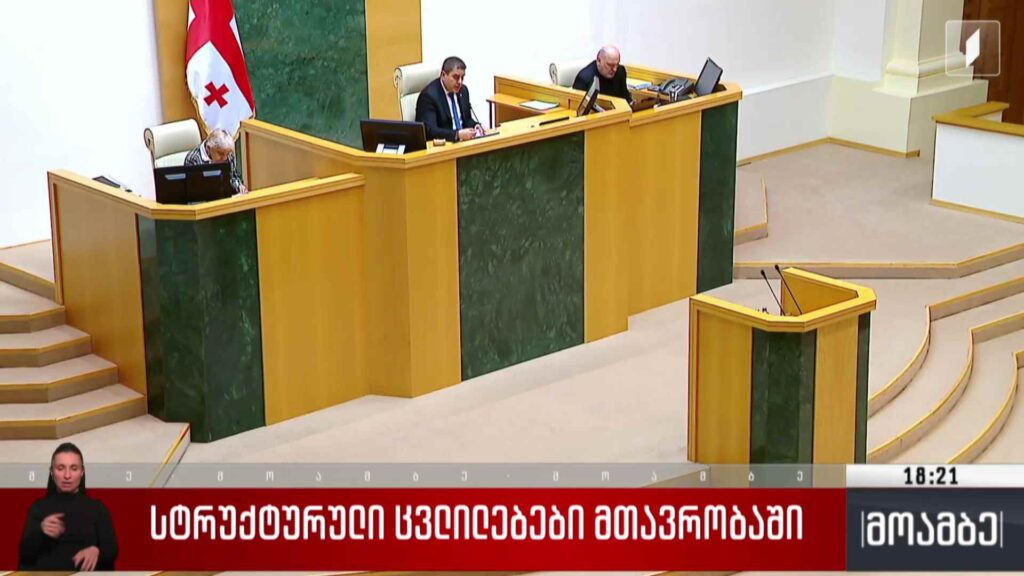 სტრუქტურული ცვლილებები მთავრობაში 