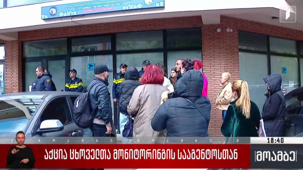 აქცია ცხოველთა მონიტორინგის სააგენტოსთან