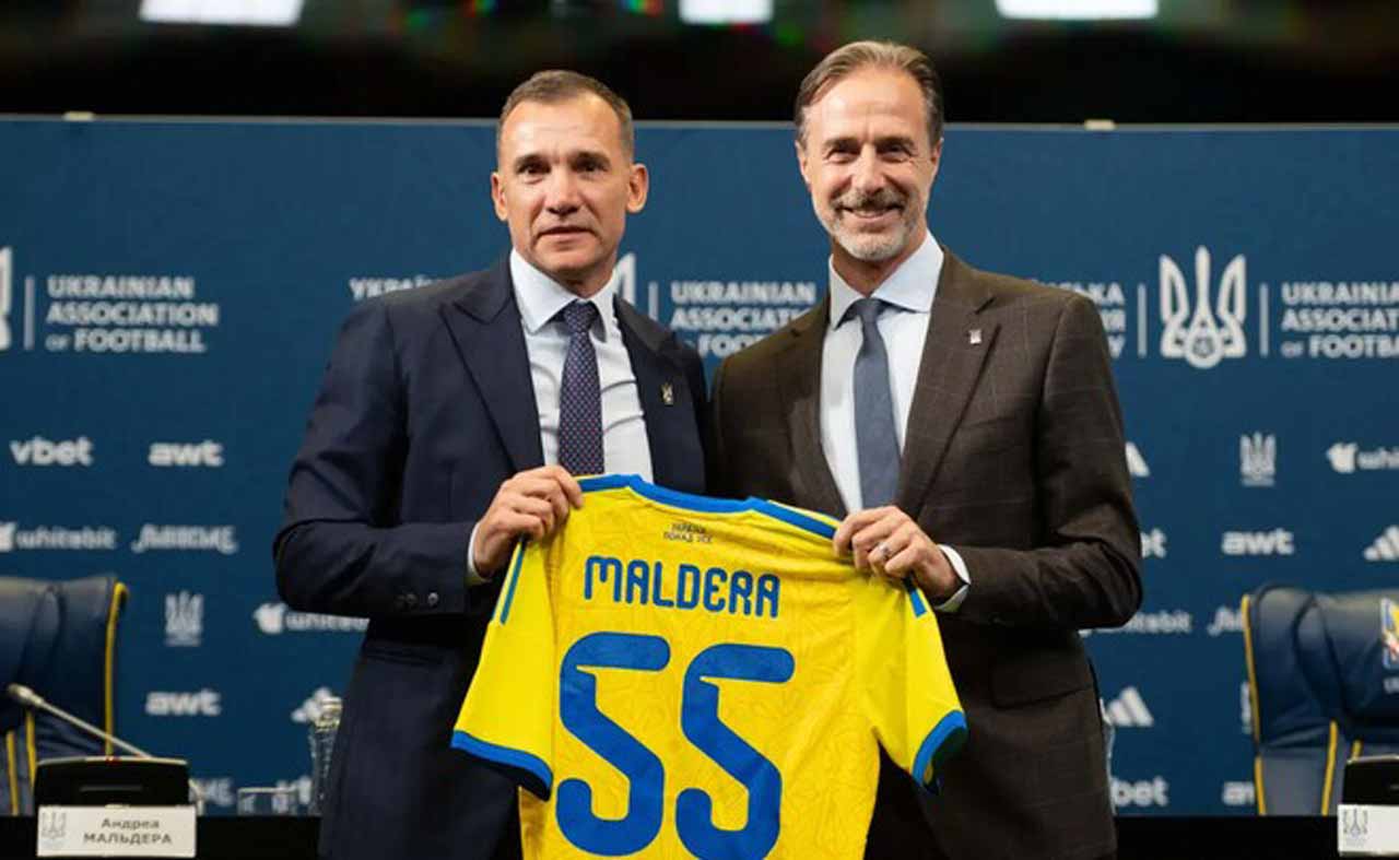 ანდრეი შევჩენკომ უკრაინის ნაკრების ახალი მწვრთნელი ანდრეა მალდერა ოფიციალურად წარადგინა #1TVSPORT