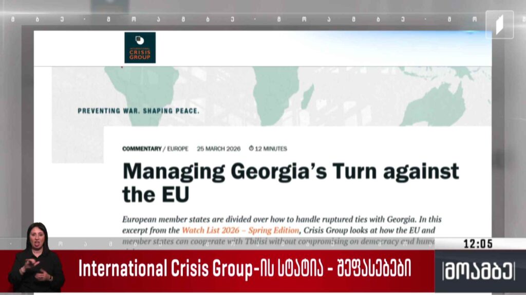 International Crisis Group-ის სტატია – შეფასებები