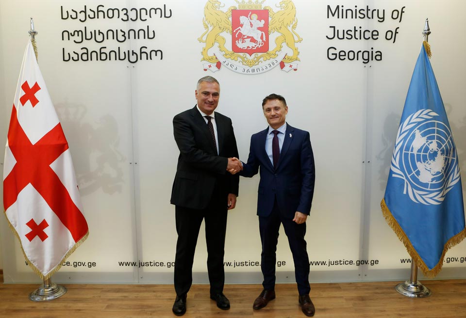 იუსტიციის მინისტრმა გაერო-ს მუდმივ კოორდინატორთან, დიდიე ტღებიუკთან სამომავლო თანამშრომლობის პერსპექტივები განიხილა
