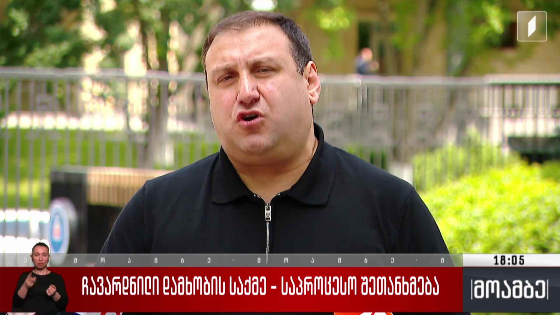 ჩავარდნილი დამხობის საქმე - საპროცესო შეთანხმება