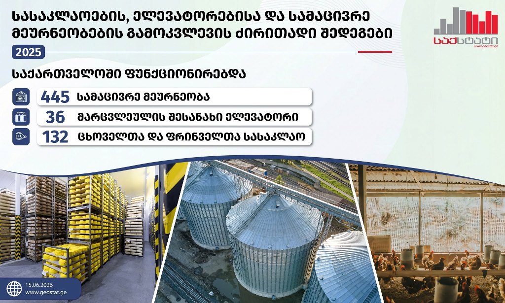 საქსტატი - 2025 წელს საქართველოში სამაცივრე მეურნეობებმა მომსახურებიდან შემოსავლის სახით 27 მილიონ ლარზე მეტი მიიღეს