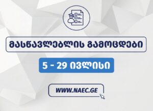 5 ივლისიდან მასწავლებლის გამოცდები იწყება