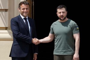 ვოლოდიმირ ზელენსკისა და ემანუელ მაკრონს შორის სატელეფონო საუბარი გაიმართა