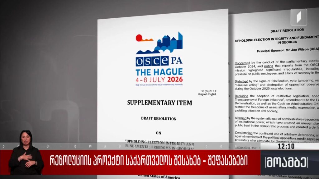 რეზოლუციის პროექტი საქართველოს შესახებ – შეფასებები