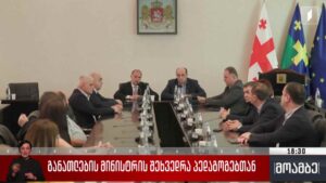 განათლების მინისტრის შეხვედრა პედაგოგებთან