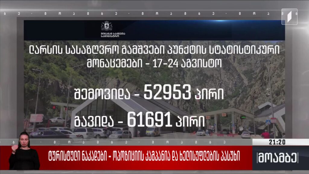 ტურისტული ნაკადები – ოპოზიციის კამპანია და ხელისუფლების პასუხი
