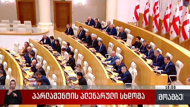 პარლამენტის პლენარული სხდომა