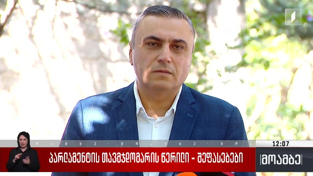 გამოხმაურებები პარლამენტის თავმჯდომარის წერილზე