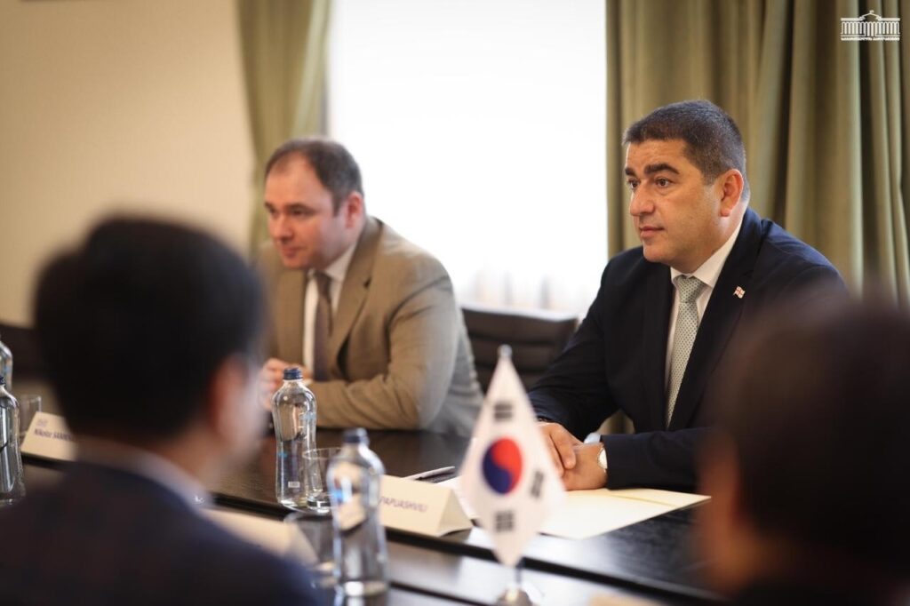 შალვა პაპუაშვილი და ნიკოლოზ სამხარაძე კორეის რესპუბლიკის ეროვნული ასამბლეის საგარეო ურთიერთობათა კომიტეტის თავმჯდომარეს შეხვდნენ