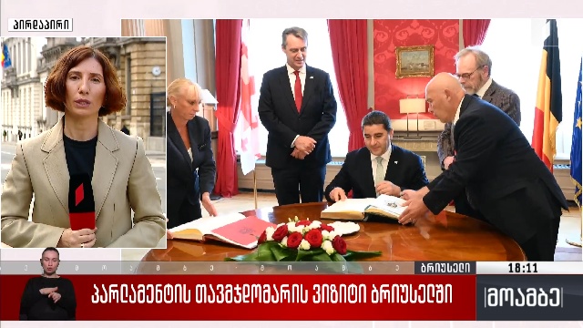 პარლამენტის თავმჯდომარის ვიზიტი ბრიუსელში