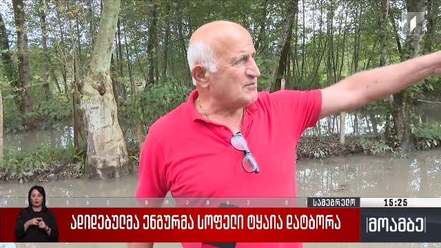 ადიდებულმა ენგურმა სოფელ ტყაიას ნაწილი დატბორა