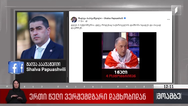 ერთი წელი ვერშემდგარი დამხობიდან – შალვა პაპუაშვილის გამოხმაურება