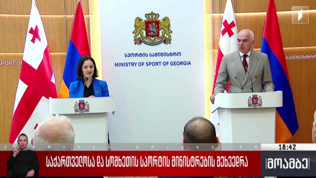სპორტის მინისტრი სომეხ კოლეგას შეხვდა