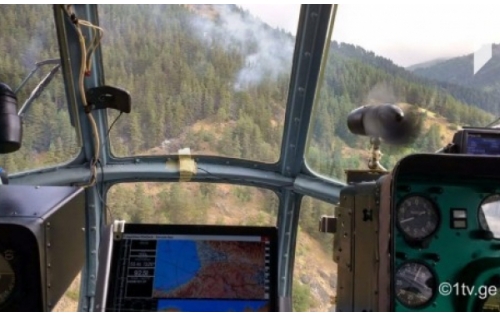 Ситуация в лесу Абастумани – эксклюзивные фото с борта турецкого вертолета