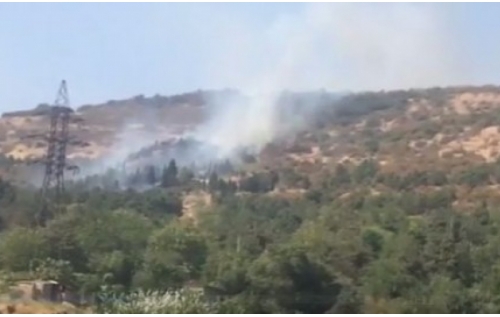 Пожар в Тбилиси, в поселке Загэс