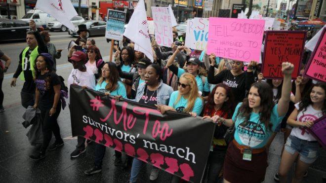 Шествие против домогательств началось в Голливуде