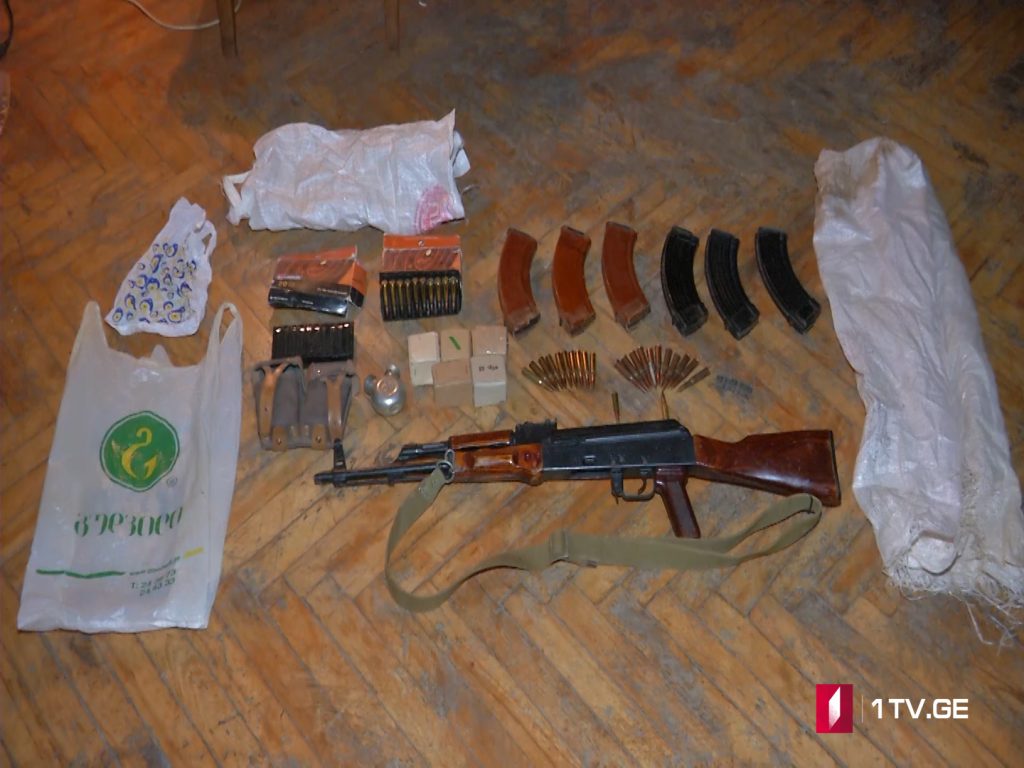 One person detained on charge of illegal keeping of weapons