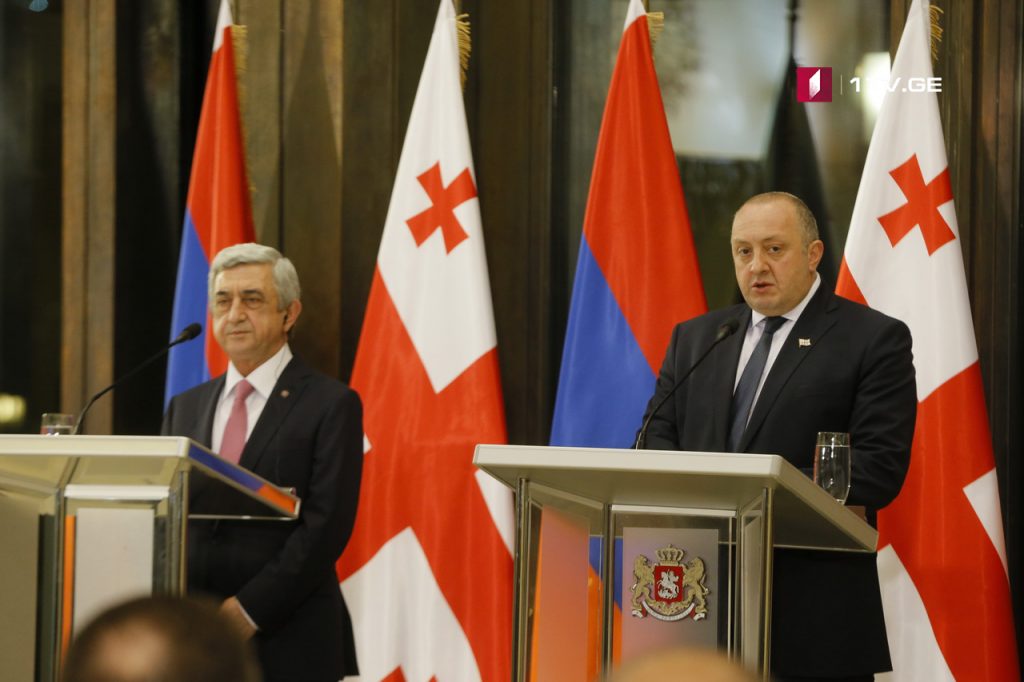 Георгий Маргвелашвили – Грузия и Армения за то, чтобы все сложные вопросы решались в рамках международного права и переговоров