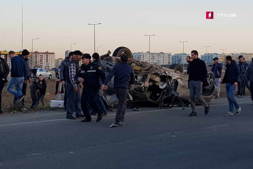 Road accident occurred at Rustavi-Tbilisi highway