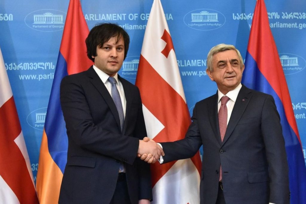 Ираклий Кобахидзе встретился с президентом Армении
