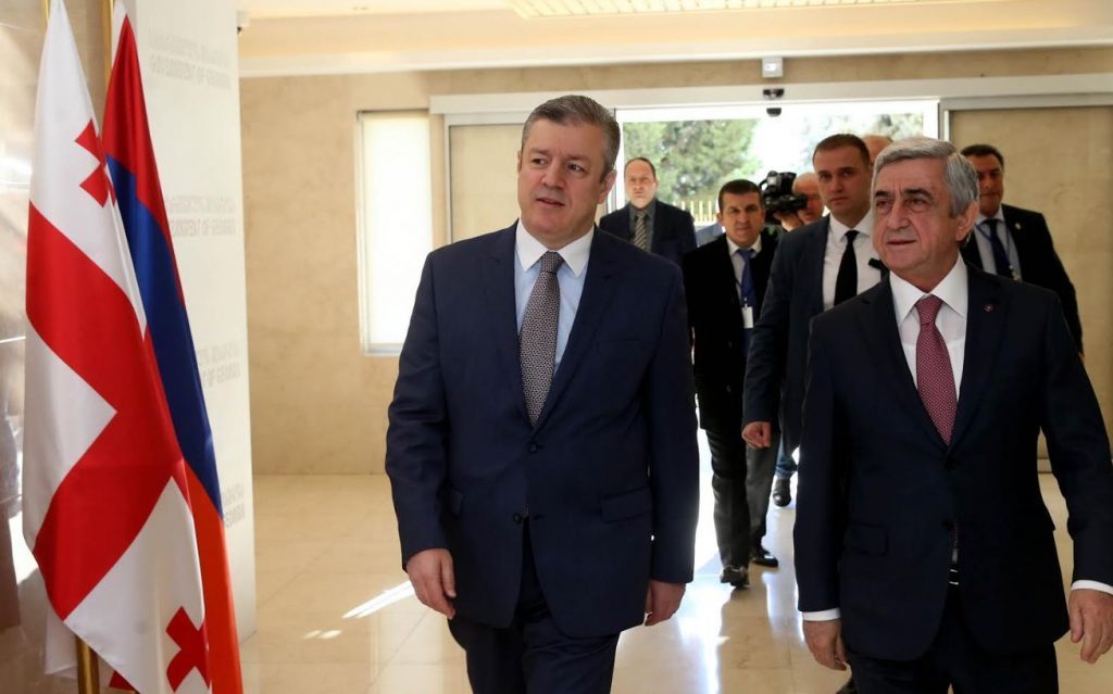 Gürcüstanın baş naziri Ermənistan prezidenti ilə görüşdü