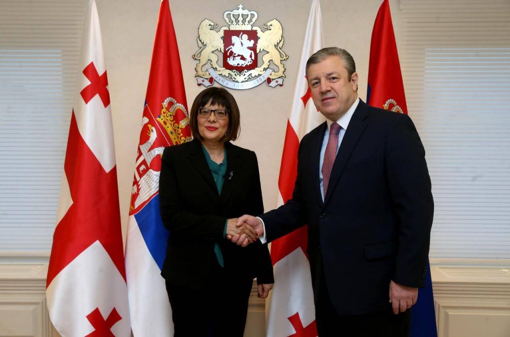 Георгий Квирикашвили встретился со спикером Национальной ассамблеи Сербии