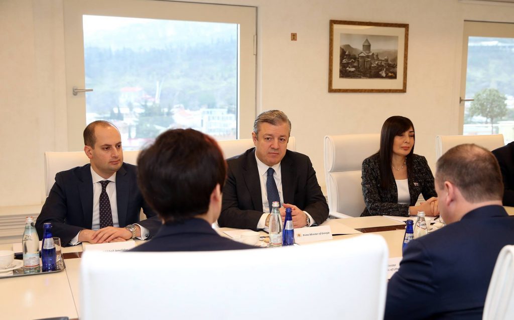 Georgian PM Meets Lithuanian colleague