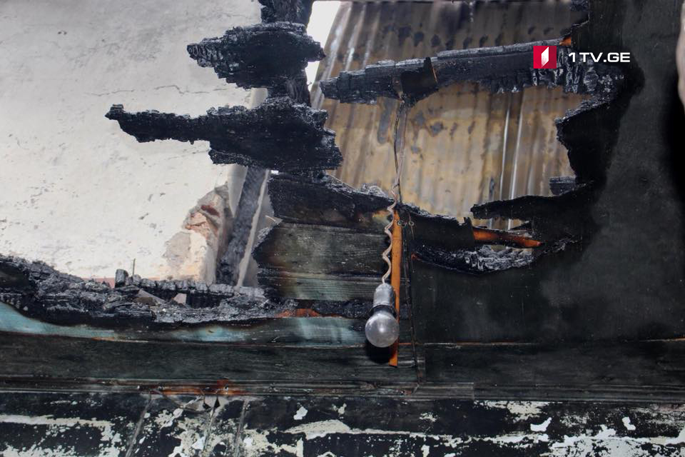Жилой дом сгорел в селе Ормети в Ланчхути