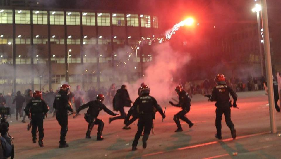 Полицейский стал жертвой беспорядков с участием фанатамов «Спартака» в Бильбао