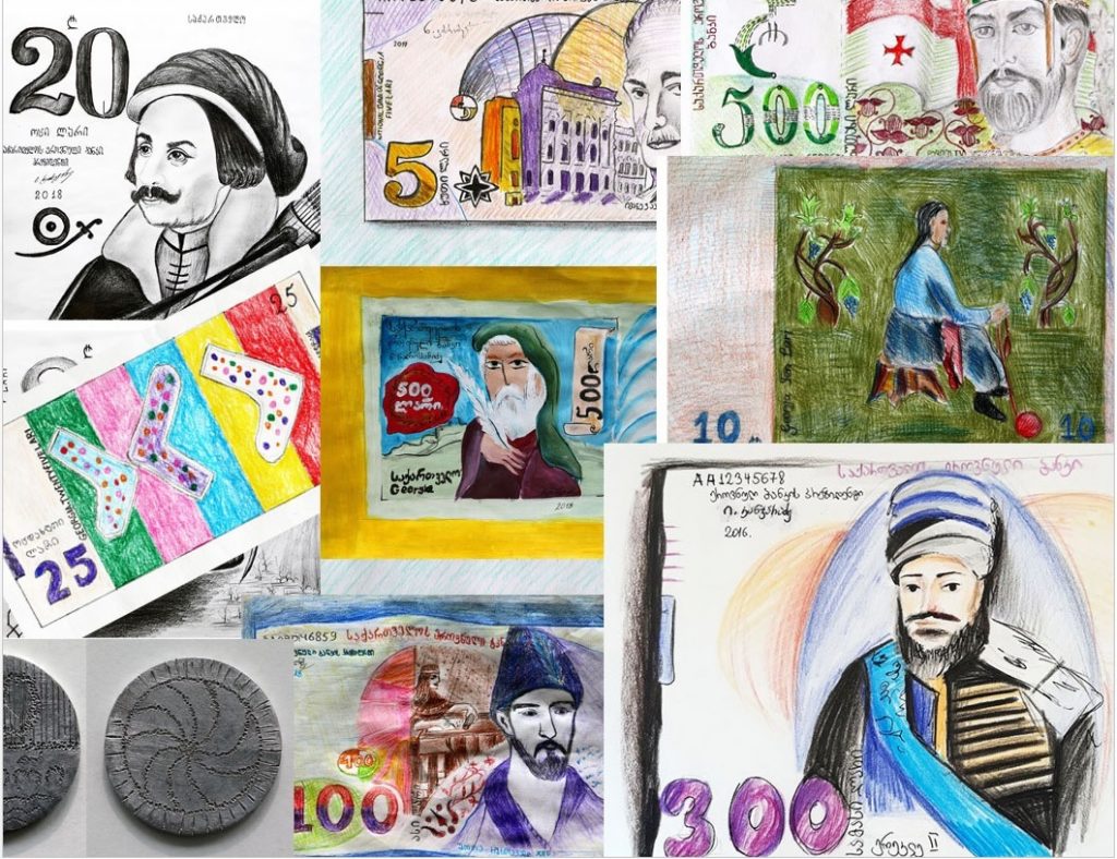 Определились 20 победителей рисовального конкурса на тему грузинских банкнот