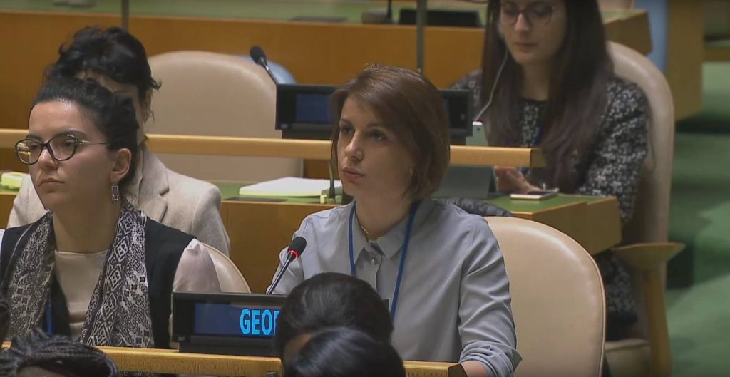 Тамар Чугошвили обратилась с речью к участникам сессии Комиссии по положению женщин ООН