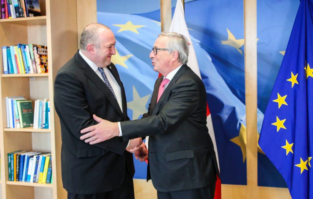 Георгий Маргвелашвили и Жан – Клод Юнкер договорились о создании нового формата сотрудничества высокого уровня Евросоюз – Грузия