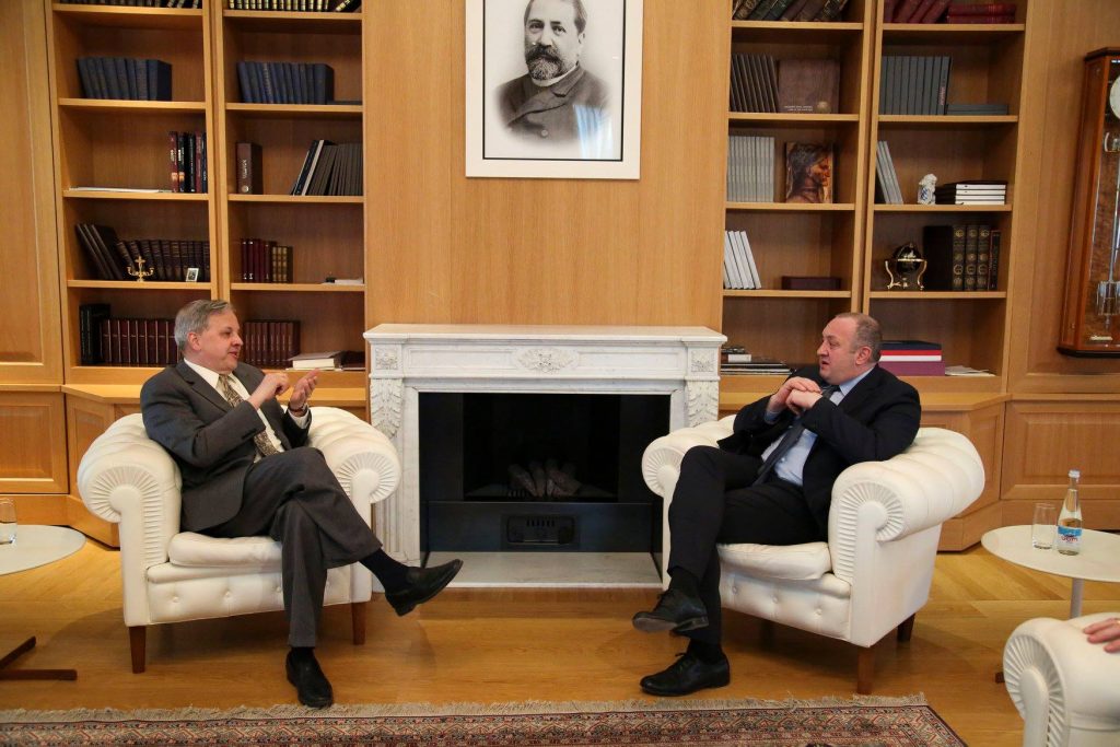 Георгий Маргвелашвили провел прощальную встречу с послом США в Грузии Яном Келли