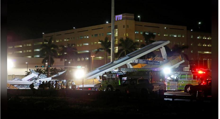 At least 4 killed after pedestrian bridge at Florida college collapses