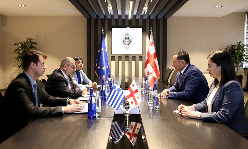 Вахтанг Гомелаури встретился с послом Греции в Грузии и полицейским атташе Греции