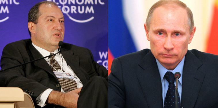 Армен Саргсян и Владимир Путин поговорили о ситуации в Армении