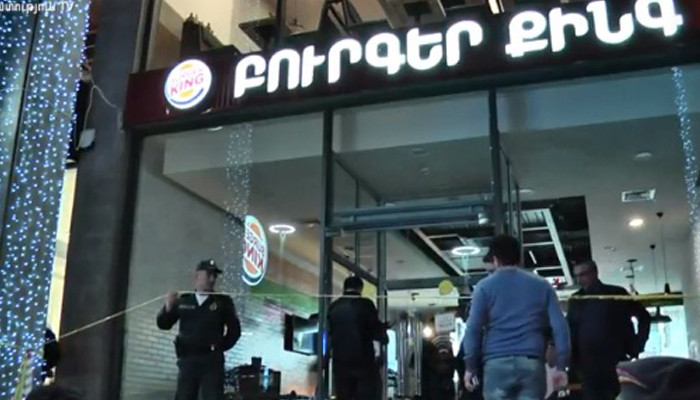Several injured as oxygen cylinder explodes in Yerevan’s Burger King