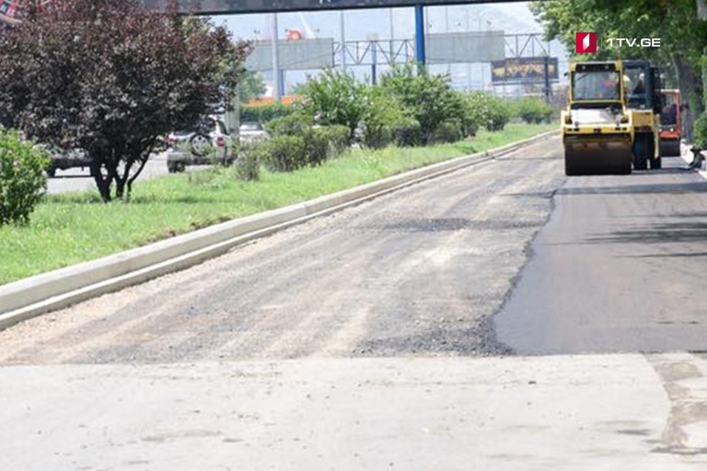 Road Rehabilitation works ongoing at Kakheti highway