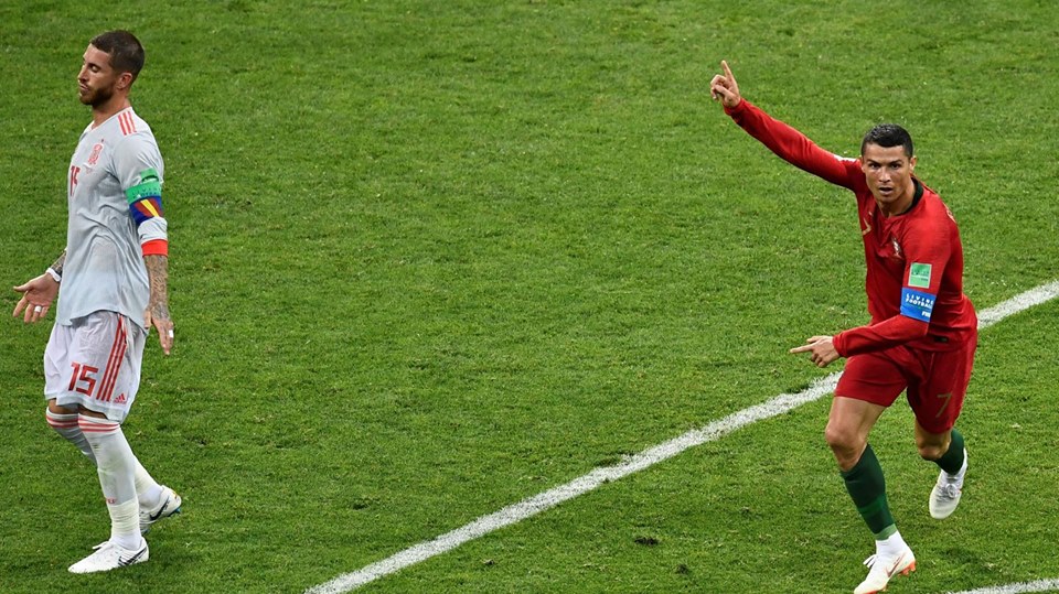 В матче с Испанией Рональду развил максимальную скорость в истории футбола