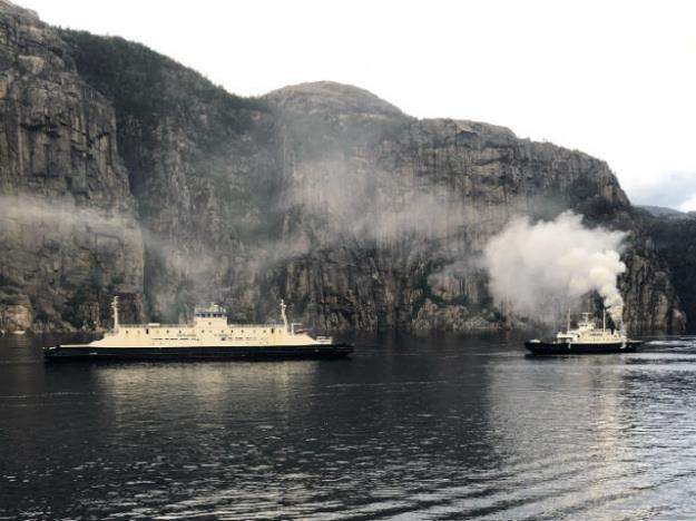В Норвегии на туристическом пароме возник пожар