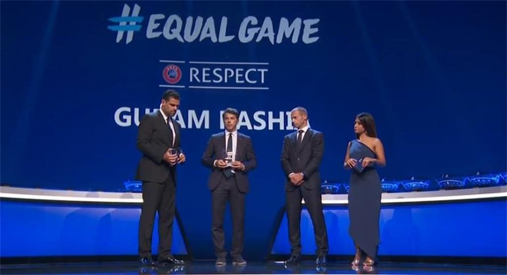 Guram Kashia became the first recipient of UEFA EqualGame Award
