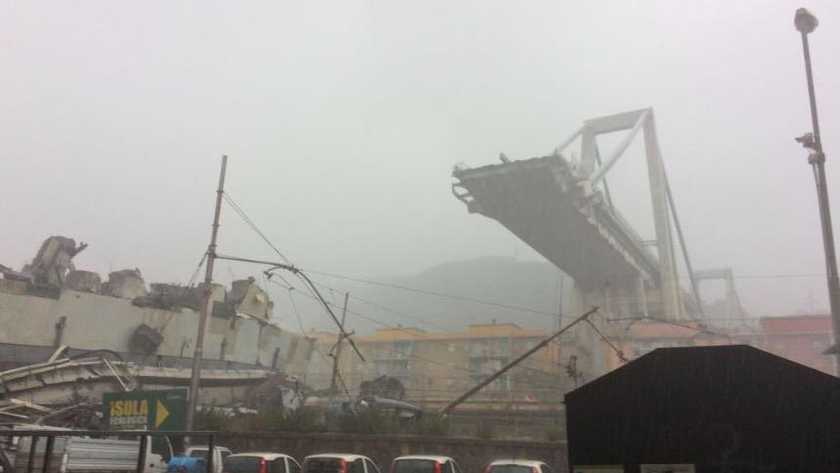 Genoa Motorway Bridge collapses in Italy killing at least 10